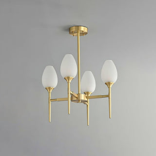 Brass Blossom Luxury Glass Chandelier