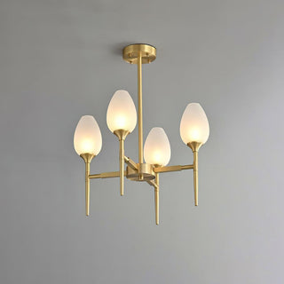 Brass Blossom Luxury Glass Chandelier