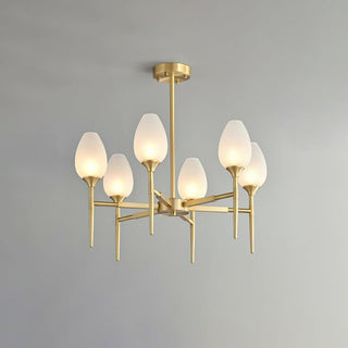 Brass Blossom Luxury Glass Chandelier