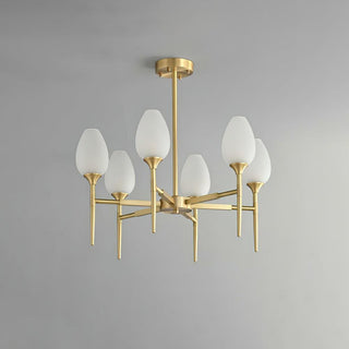 Brass Blossom Luxury Glass Chandelier