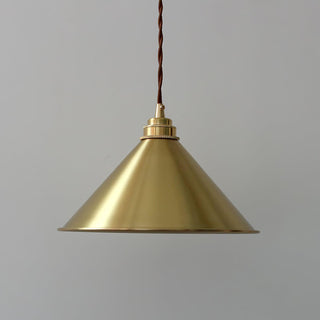 Cone Farmhouse Brass Pendant Light