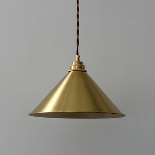 Cone Farmhouse Brass Pendant Light
