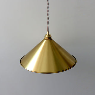 Cone Farmhouse Brass Pendant Light