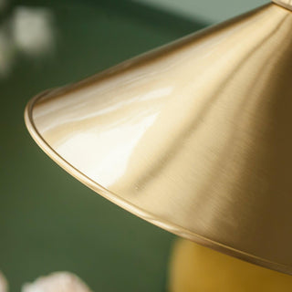 Cone Farmhouse Brass Pendant Light