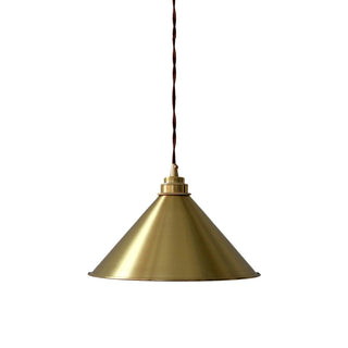 Cone Farmhouse Brass Pendant Light