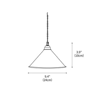 Cone Farmhouse Brass Pendant Light