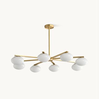 Ivar Modern Brass Glass Chandelier