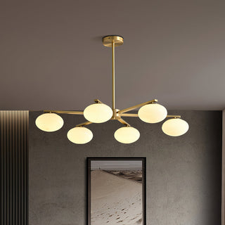 Ivar Modern Brass Glass Chandelier