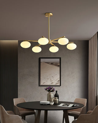 Ivar Modern Brass Glass Chandelier