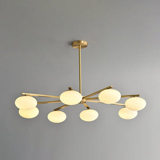 Ivar Modern Brass Glass Chandelier