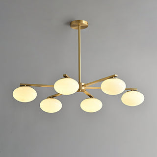 Ivar Modern Brass Glass Chandelier
