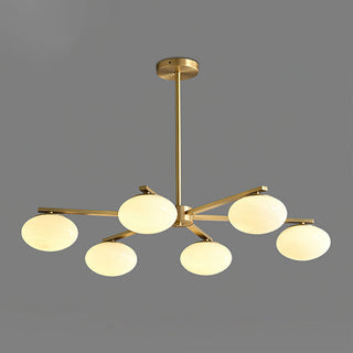 Ivar Modern Brass Glass Chandelier