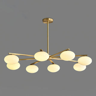 Ivar Modern Brass Glass Chandelier