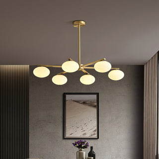 Ivar Modern Brass Glass Chandelier