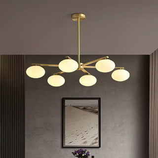 Ivar Modern Brass Glass Chandelier