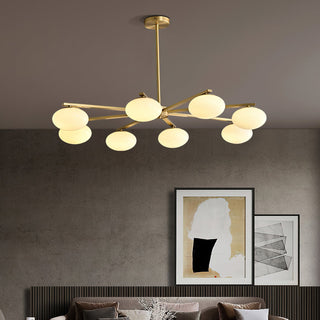 Ivar Modern Brass Glass Chandelier