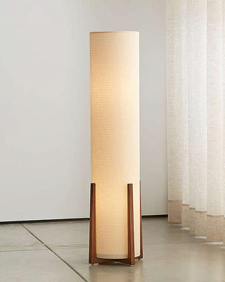 Orion Mid-Century Wood Fabric Floor Lamp