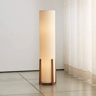 Orion Mid-Century Wood Fabric Floor Lamp