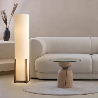 Orion Mid-Century Wood Fabric Floor Lamp
