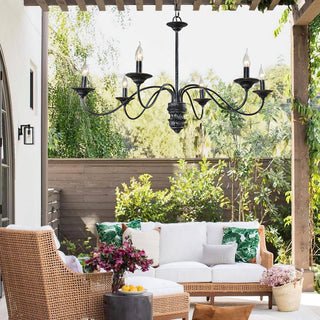 Brighton Vintage Black Candle Chandelier