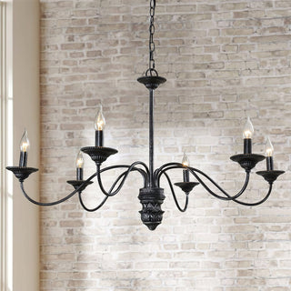 Brighton Vintage Black Candle Chandelier