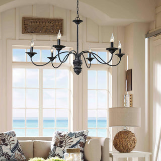 Brighton Vintage Black Candle Chandelier