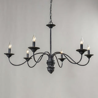 Brighton Vintage Black Candle Chandelier