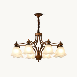 Amber Rustic Bronze & Glass Chandelier