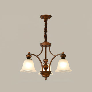 Amber Rustic Bronze & Glass Chandelier
