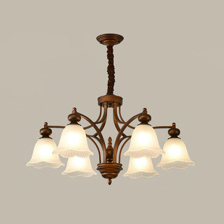 Amber Rustic Bronze & Glass Chandelier