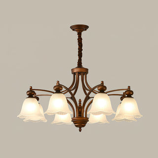 Amber Rustic Bronze & Glass Chandelier