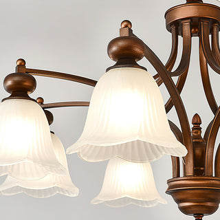 Amber Rustic Bronze & Glass Chandelier