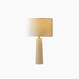 Brixton Travertine Fabric Table Lamp