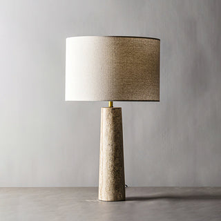 Brixton Travertine Fabric Table Lamp