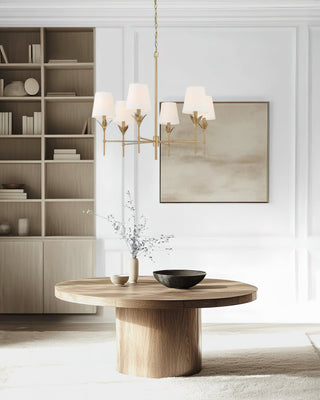 Adeline Traditional Brass & Fabric Chandelier