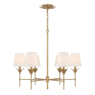 Adeline Traditional Brass & Fabric Chandelier