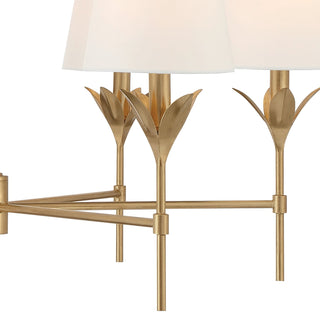 Adeline Traditional Brass & Fabric Chandelier