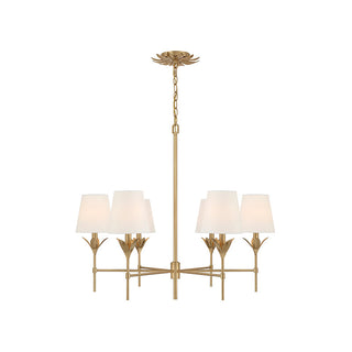 Adeline Traditional Brass & Fabric Chandelier
