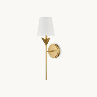 Arianna Classic Double Brass & Fabric Wall Sconce