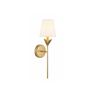 Arianna Classic Double Brass & Fabric Wall Sconce