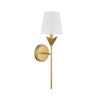 Arianna Classic Double Brass & Fabric Wall Sconce