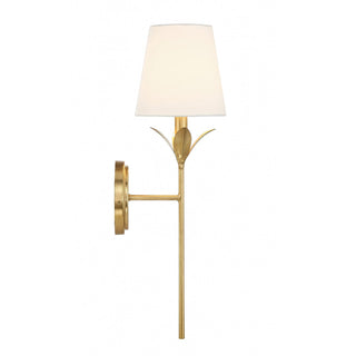 Arianna Classic Double Brass & Fabric Wall Sconce