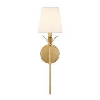 Arianna Classic Double Brass & Fabric Wall Sconce