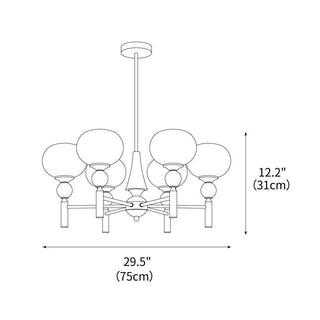 Bubbly Modern Glass Orb Chandelier