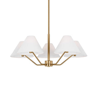 Burke Minimalist Brass Chandelier