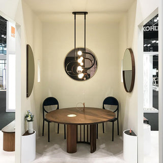 C Curved Black Metal & Opal Glass Pendant Light