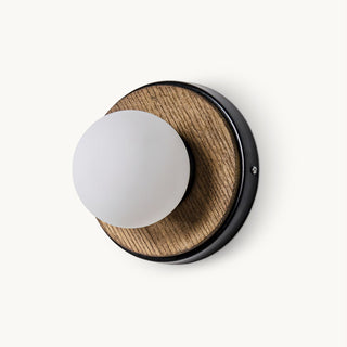 CadetModern Wood Glass Wall Sconce