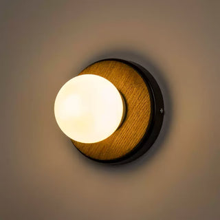 CadetModern Wood Glass Wall Sconce