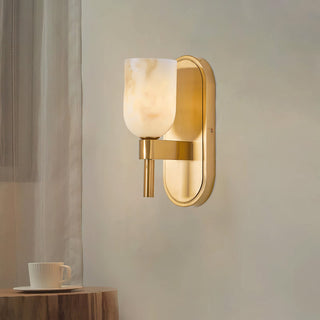 Caldwell Alabaster Brass Wall Sconce