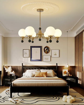 Orion Mid-Century Brass Chandelier
